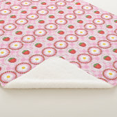 Couverture Sherpa Sérénade de fraise rose (3/4)
