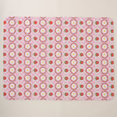 Couverture Sherpa Sérénade de fraise rose (Devant (Horizontal))