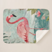 Couverture Sherpa Serenade en rose : le paradis d'un Flamant rose (Devant (Horizontal))