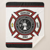 Couverture Sherpa Service d'incendie AJOUTER LE NOM Pompier Insigne  (Devant)