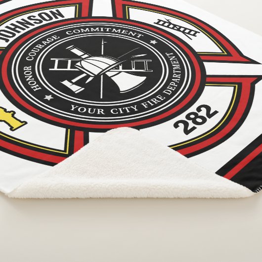 Couverture Sherpa Service d'incendie AJOUTER LE NOM Pompier Insigne (3/4)