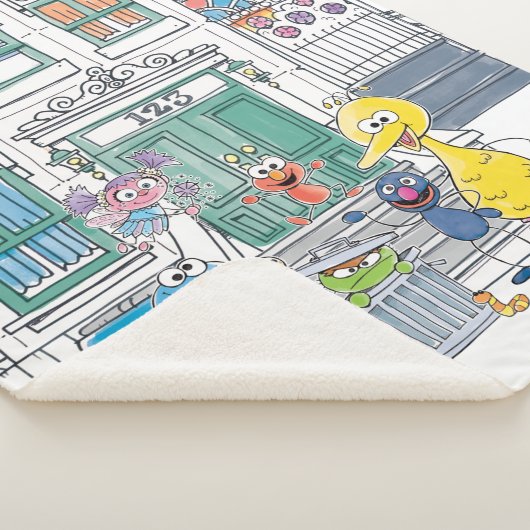 Couverture Sherpa Sesame Pals Doodley Graphisme (3/4)