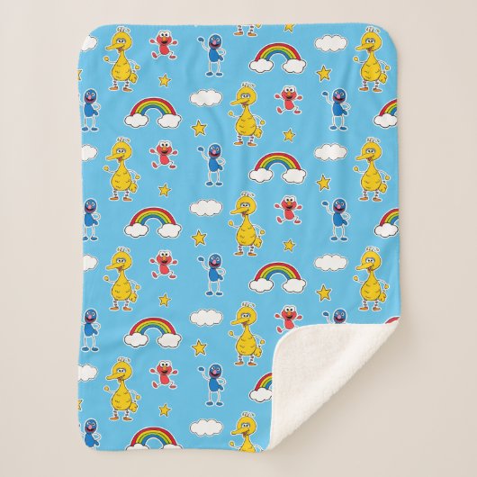Couverture Sherpa Sesame Pals Rainbow Doodley Motif (Devant)