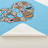 Couverture Sherpa Sésame Sésame | Coeur de gribouillis de caniche Mo (3/4)