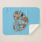 Couverture Sherpa Sésame Sésame | Coeur de gribouillis de caniche Mo (Devant (Horizontal))