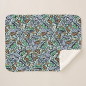 Couverture Sherpa Sésame Sésame | Oscar le Motif de groupe (Devant (Horizontal))