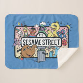 Couverture Sherpa Sésame Sésame | Sesame Pals signe de Doodle (Devant (Horizontal))