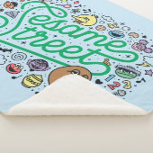 Couverture Sherpa Sésame Sésame | Sesame Street Green Doodle Script (3/4)