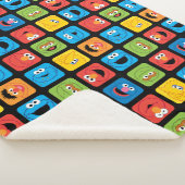 Couverture Sherpa Sesame Street Cubed Visages Motif (3/4)