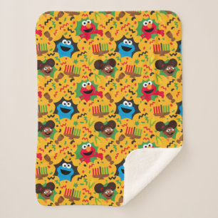 Couverture Sherpa Sesame Street Kwanzaa Motif