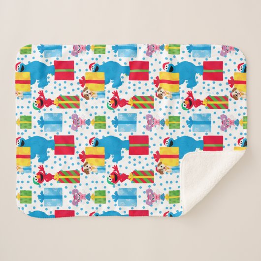 Couverture Sherpa Sesame Street Noël Présente Motif (Devant (Horizontal))
