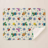Couverture Sherpa Sesame Street Noël Snowflake Motif (Devant (Horizontal))