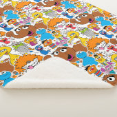 Couverture Sherpa Sesame Street Pals Doodley Motif (3/4)