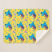 Couverture Sherpa Sesame Street Pâques Motif de panier (Devant (Horizontal))