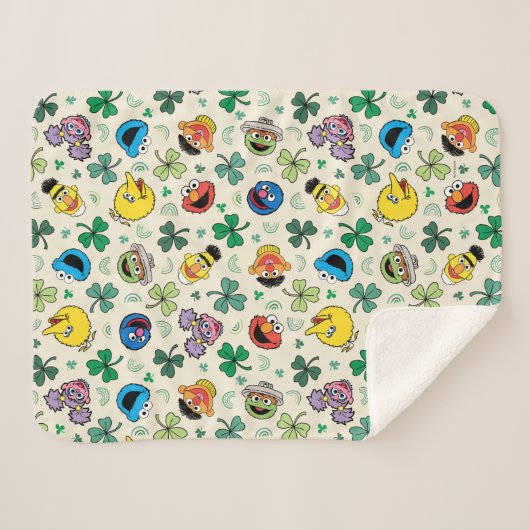 Couverture Sherpa Sesame Street St. Patrick's Day Motif (Devant (Horizontal))