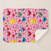Couverture Sherpa Sesame Street Valentine Hearts Motif (Devant (Horizontal))