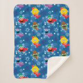Couverture Sherpa Sesame Street Winter Snowflake Motif (Devant)