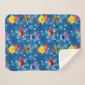 Couverture Sherpa Sesame Street Winter Snowflake Motif (Devant (Horizontal))