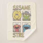 Couverture Sherpa Sesame StreetVintage Caractère Comique (Devant)