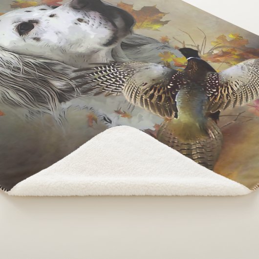 Couverture Sherpa Set anglais avec faisans, art (3/4)