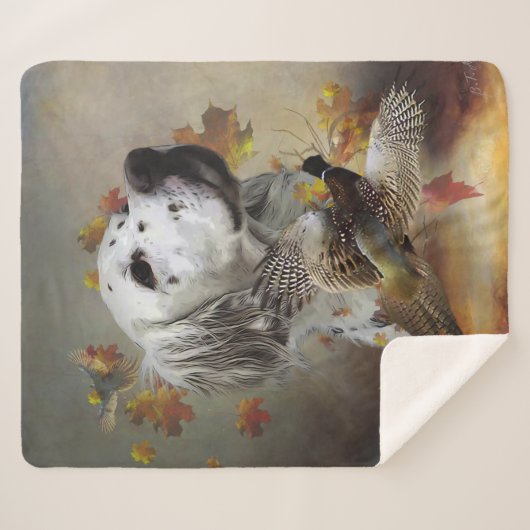 Couverture Sherpa Set anglais avec faisans, art (Devant (Horizontal))