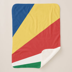 Couverture Sherpa Seychelles Flag Independence Day Love Heart
