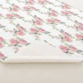 Couverture Sherpa Shabby Chic Rose Floral (3/4)
