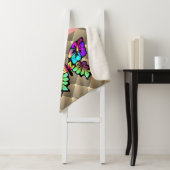 Couverture Sherpa Shabby Chic Whimsical Pop Art Collage (En situation)