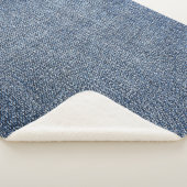 Couverture Sherpa Shabby denim : texture de jean bleu (3/4)