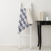 Couverture Sherpa Shades of blue grey diamond pattern (En situation)