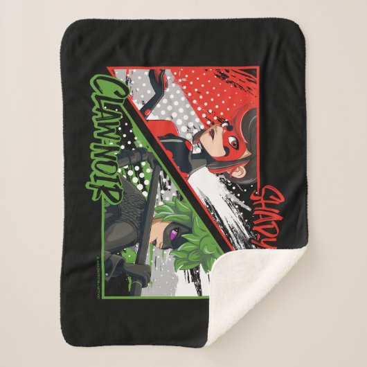 Couverture Sherpa Shadybug et Noir glacé (Devant)