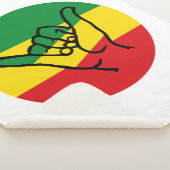 Couverture Sherpa Shaka Main Avec Couleurs Reggae (3/4)