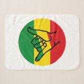 Couverture Sherpa Shaka Main Avec Couleurs Reggae (Devant (Horizontal))