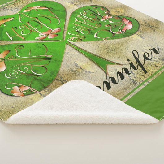 Couverture Sherpa Shamrock "Bonne St. Patrick's (3/4)