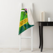 Couverture Sherpa Shamrock Leprechaun et arc-en-ciel (En situation)