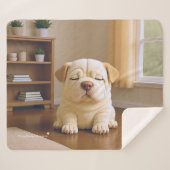 Couverture Sherpa Shar Pei Puppy - Soft Serenity by WangWang (Devant (Horizontal))