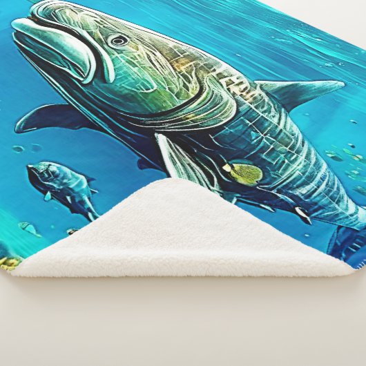 Couverture Sherpa Shark Ocean Predator Art (3/4)