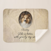 Sheltie personnalisé avec toi à mes côtés