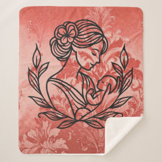 Couverture Sherpa Sherpa Baby Blanket – Mother and Child Design