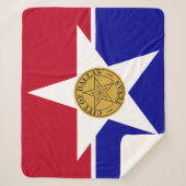 Couverture Sherpa Sherpa Blanket avec drapeau de Dallas (Devant)