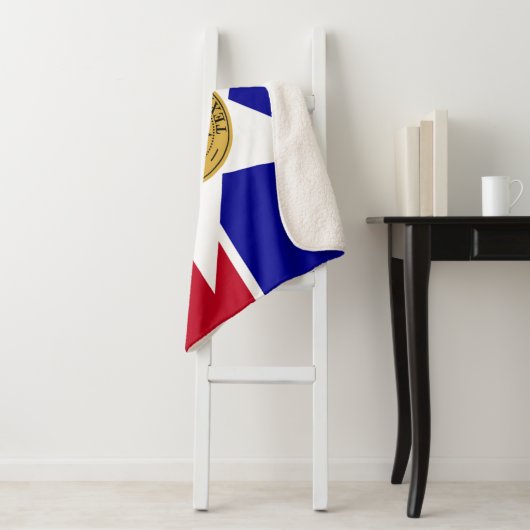 Couverture Sherpa Sherpa Blanket avec drapeau de Dallas (En situation)