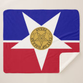 Couverture Sherpa Sherpa Blanket avec drapeau de Dallas (Devant (Horizontal))
