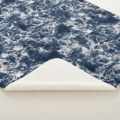 Couverture Sherpa Sherpa Blanket - Blue and Silver Marble Pattern (3/4)