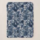 Couverture Sherpa Sherpa Blanket - Blue and Silver Marble Pattern (Devant)