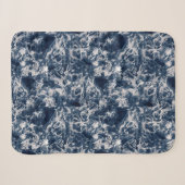 Couverture Sherpa Sherpa Blanket - Blue and Silver Marble Pattern (Devant (Horizontal))