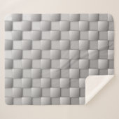 Couverture Sherpa Sherpa Blanket Checkers Argent (Devant (Horizontal))