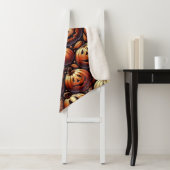 Couverture Sherpa Sherpa Blanket, Citrouille éffrayant d'Halloween (En situation)