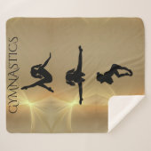 COUVERTURE SHERPA SHERPA BLANKET DE GYMNASTICS GIRL. (Devant (Horizontal))