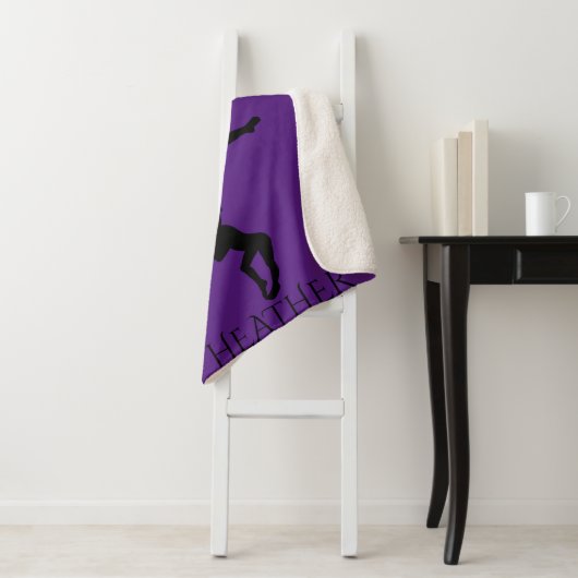 Couverture Sherpa SHERPA BLANKET DE GYMNASTICS GIRL. Nom personnalis (En situation)