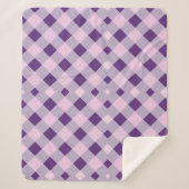 Couverture Sherpa Sherpa Blanket en vichy violet (Devant)